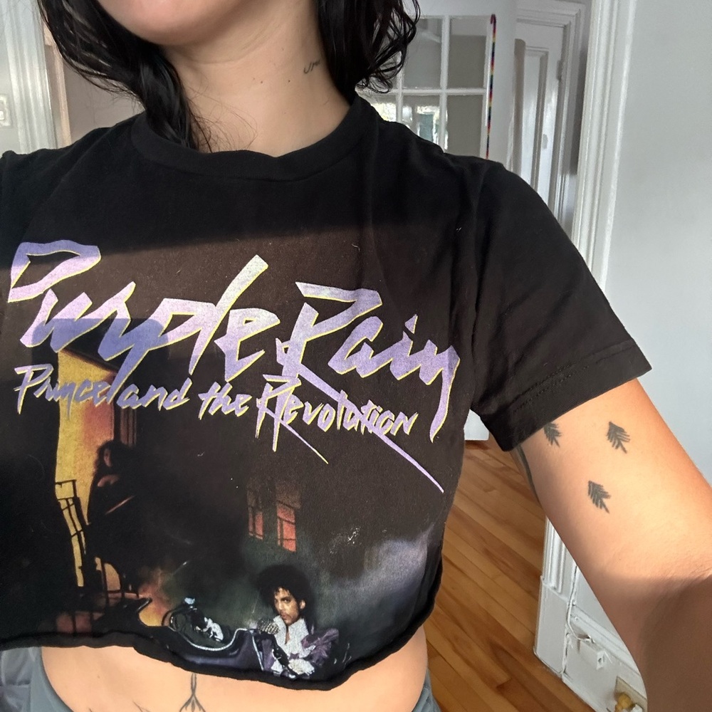 Purple Rain Graphic Crop Top